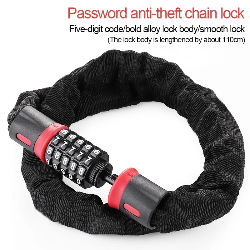 

Bike Lock 0.6/0.9/1/1.2/1.5m Motorcycle Bicycle Cable Lock Anti-theft With 5 Password Coded Alloy Steel Locks For Cycling