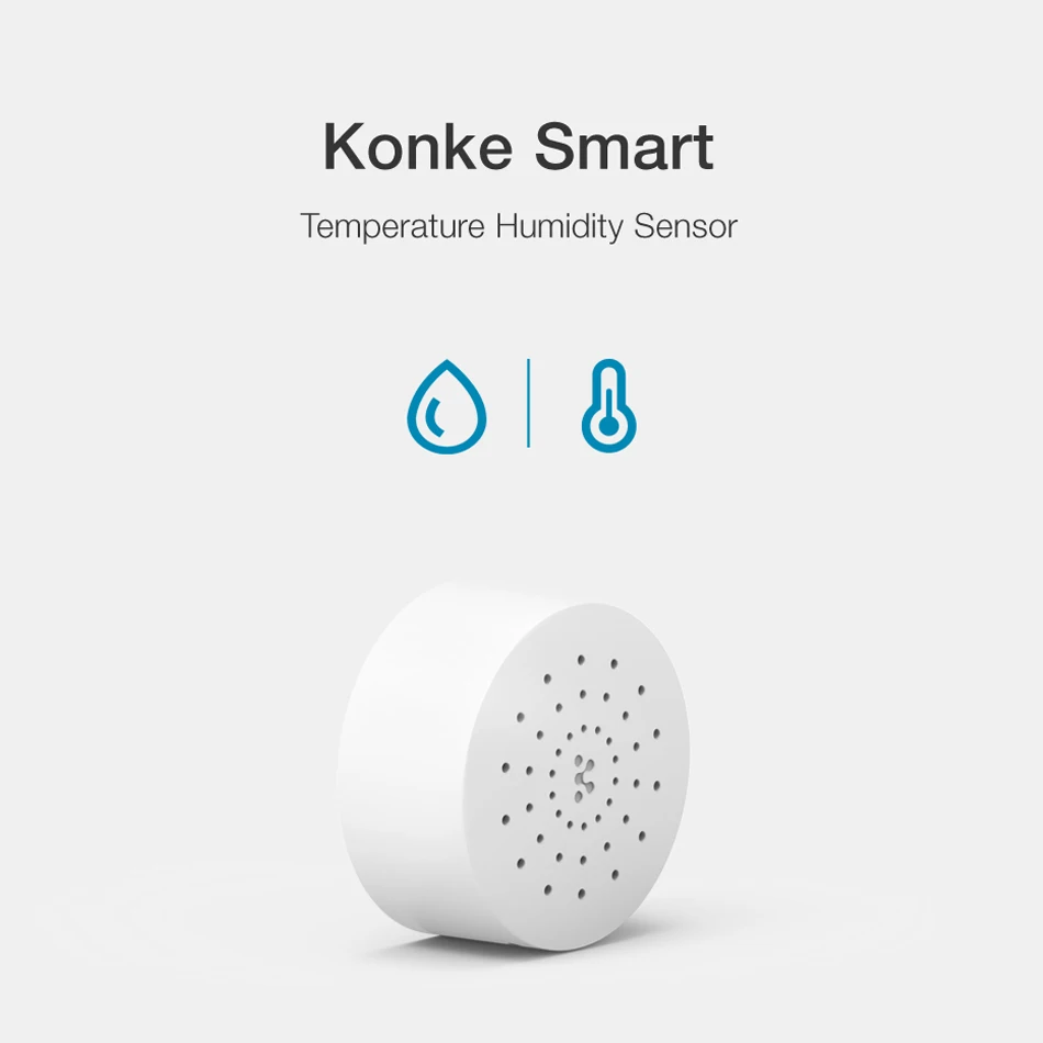 Датчик температуры и влажности Konke работает с Google Home alexa Assistant|Смарт-гаджеты| |