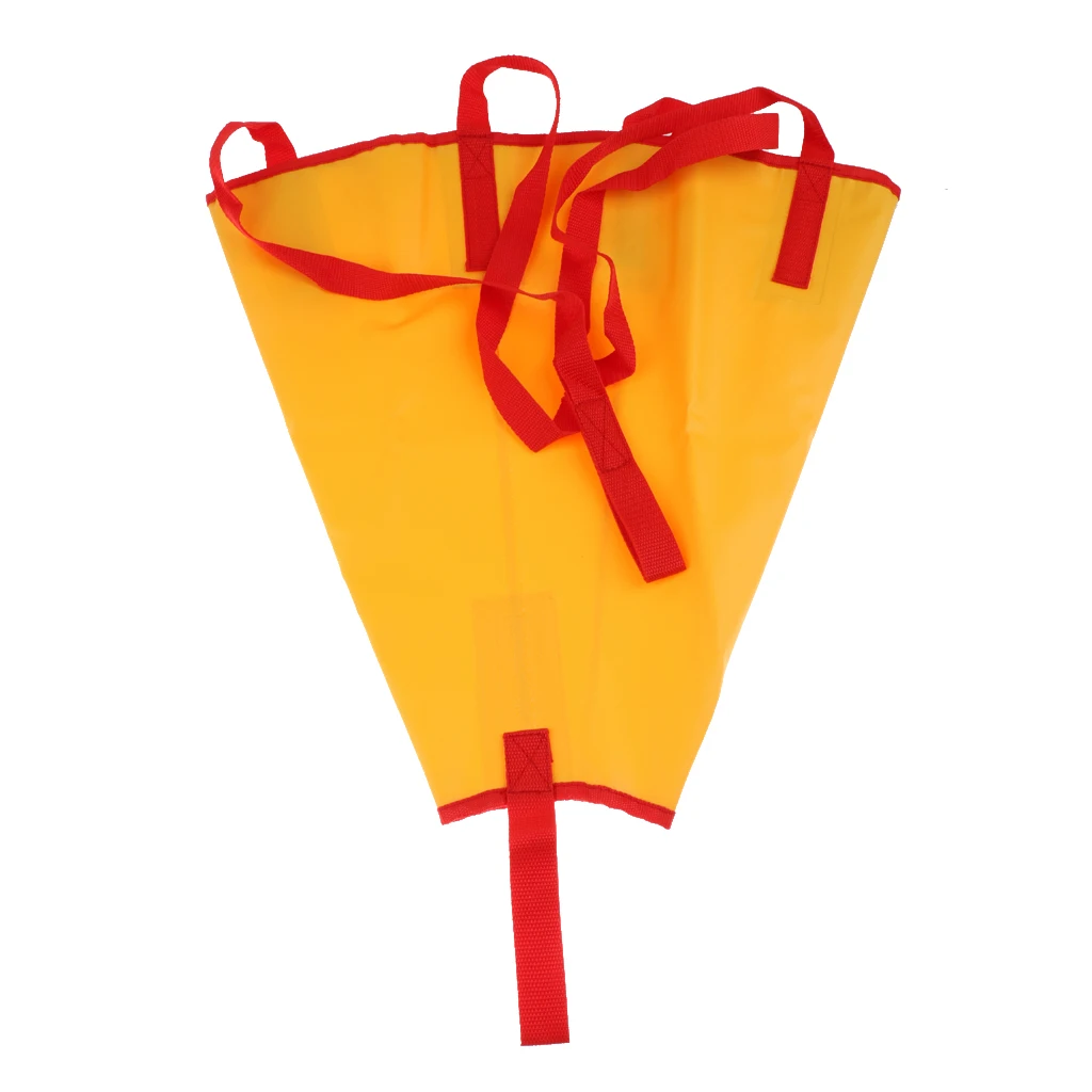 Blue/Yellow PVC 24&quot Sea Anchor Drogue Drifting Brake Fits 14-16ft Boat/Yacht/Jet Ski/Kayak + 30ft Kayak Drift Tow Rope | Спорт и