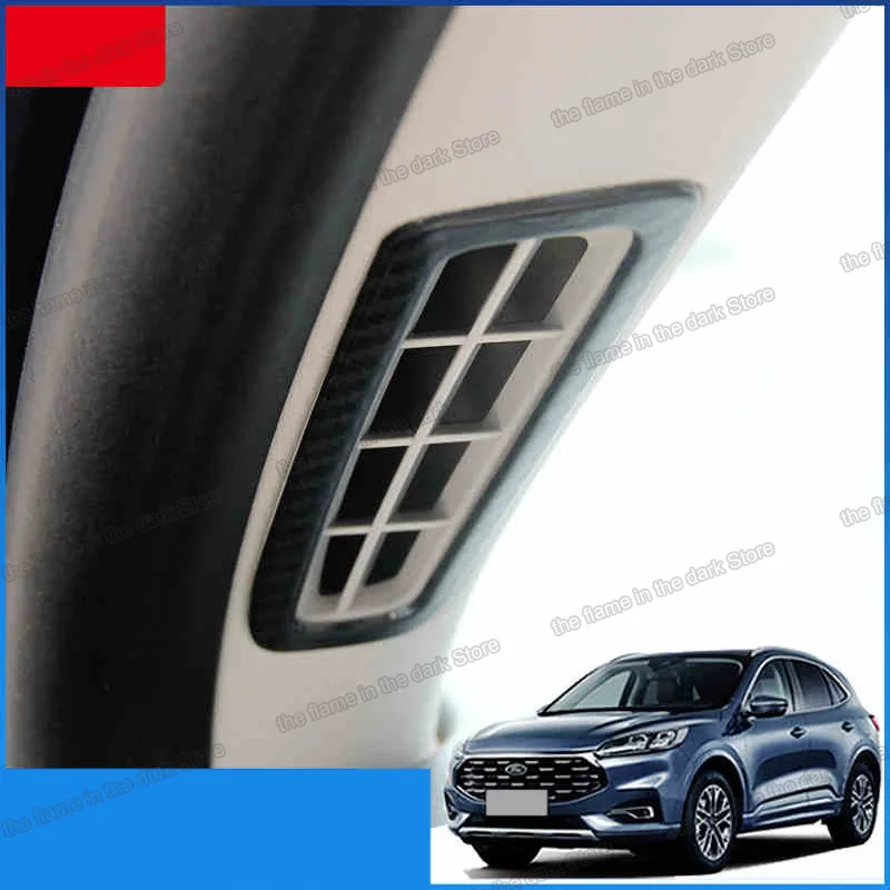 

Lsrtw2017 Stainless Steel Car Front Window Post Vent Outlet Frame Sticker for Ford Kuga Escape 2019 2020 2021 Accessories Auto