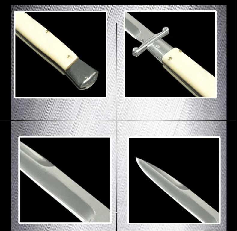 Новое поступление 440c Лезвие сталь + акриловая ручка кемпинг Выживание складной