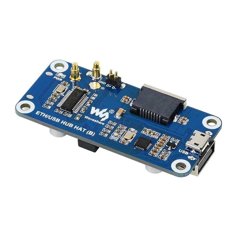 Waveshare Ethernet/usb-хаб HAT (B) для серии Raspberry Pi 1x порт Ethernet RJ45 3x USB s | Компьютеры и офис