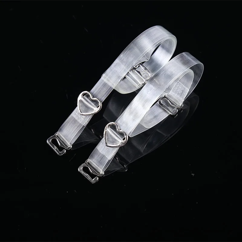 A 2 pairs 1 пара высокоэластичный Модный Полосатый прозрачный бюстгальтер нижнее белье ремень Кнопка Регулируемый невидимый прозрачный кристалл бретельки - Цвет: A 2 pairs