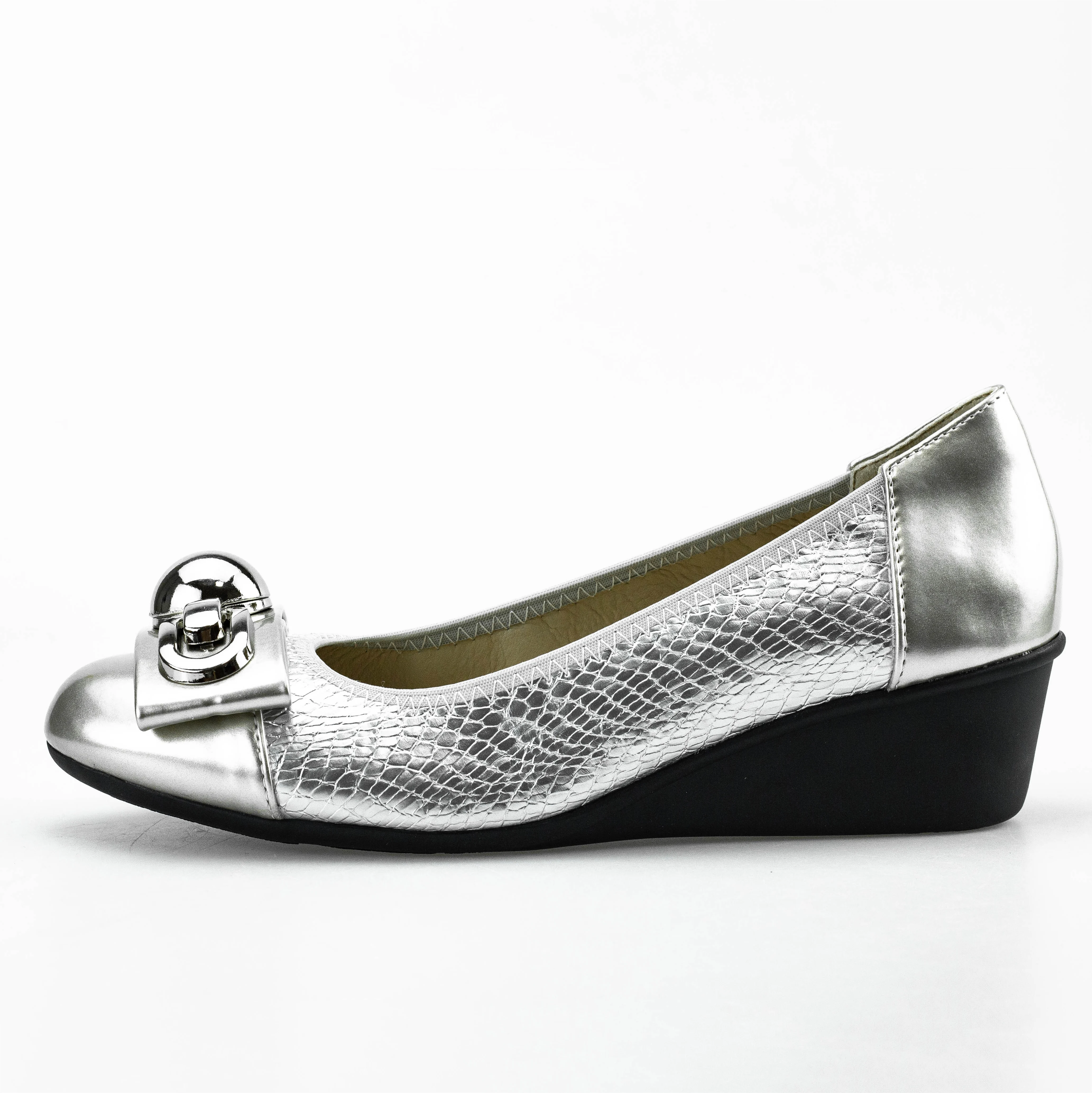 9087-3 Cute Decor Women Wedge Heels Spring Autumn Outdoor Loafers Slip on Ladies Shoes Female Footwear Plus 41 42 43 Ballet Shoe