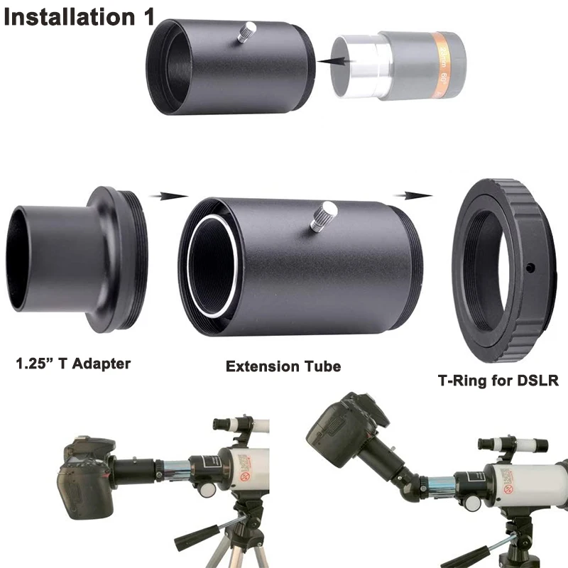 Адаптер для телескопа StarDikor T-Ring + 1 25 &quotадаптер крепления удлинительная трубка
