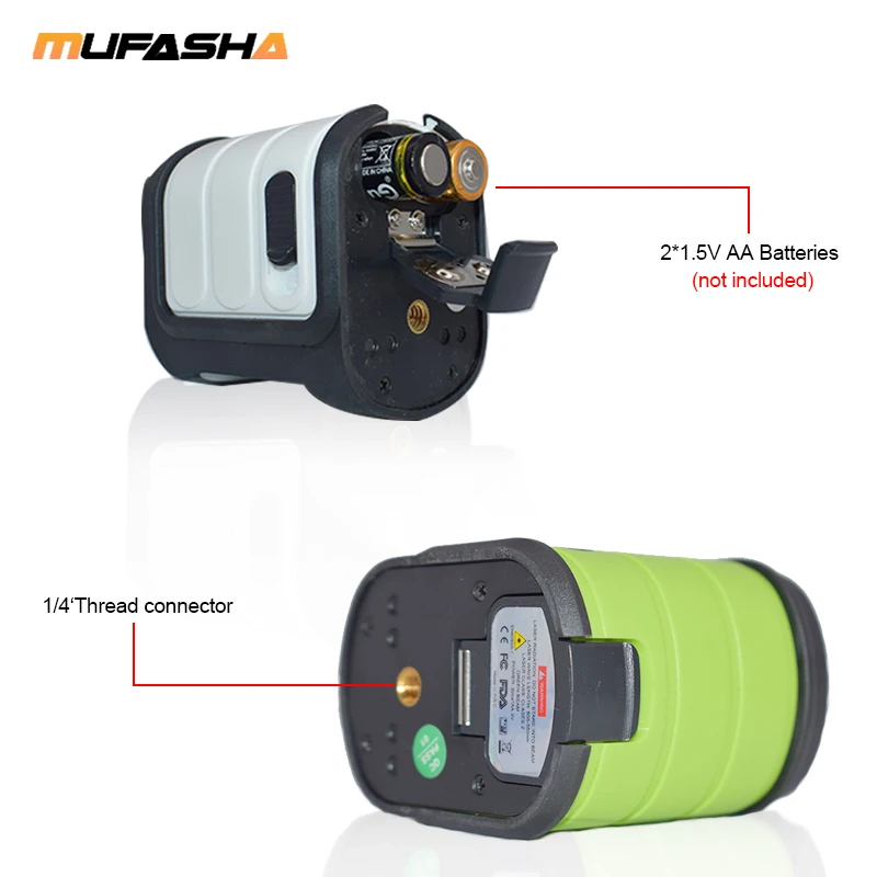 MUFASHA Mini 2 Lines Laser Level Red Beam or Green Beam Self-Leveling Laser Level in Box