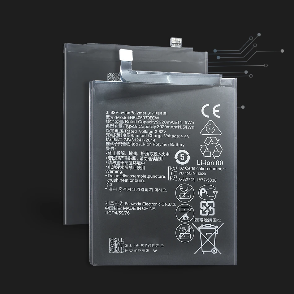 3020 мА/ч, HB405979ECW Аккумулятор для Huawei Y6 /Y6 Pro /НУА Вэй слава 6 играть MYA-L11 MYA-L41 MYA-L03 L23 L02 L22