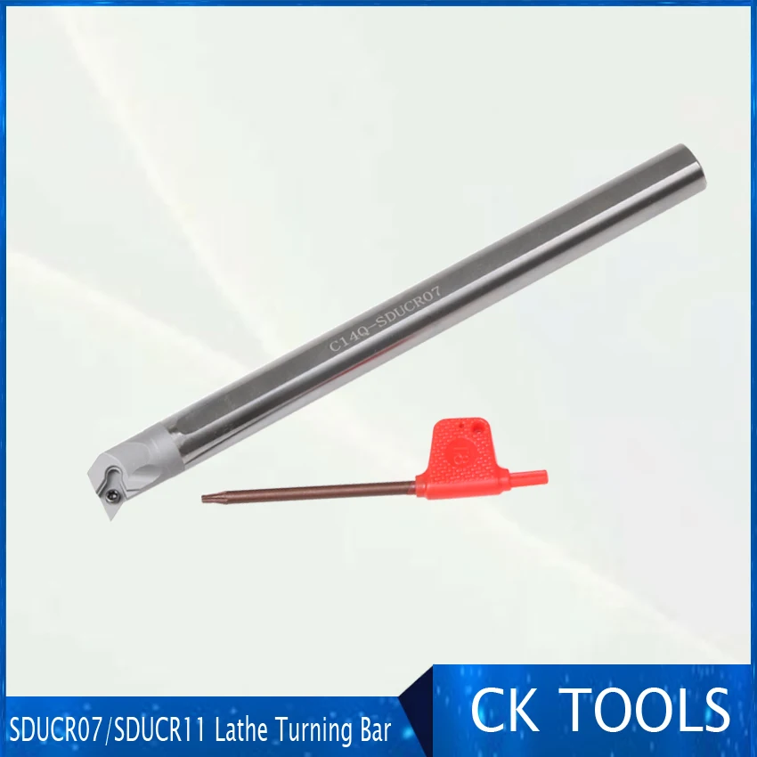 E C08K C10M C12Q C14Q C16 C20 C25T -SDUCR 07 11-Soporte de herramientas indexable, barra de torno interno de corte CNC