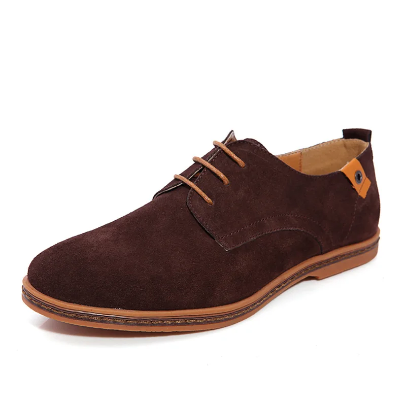 

Fashion Men Casual Shoes Male Cow Suede Leather Shoes New Men's Flats Lace-Up Oxfords Shoes Zapatos De Hombre Size 38-48