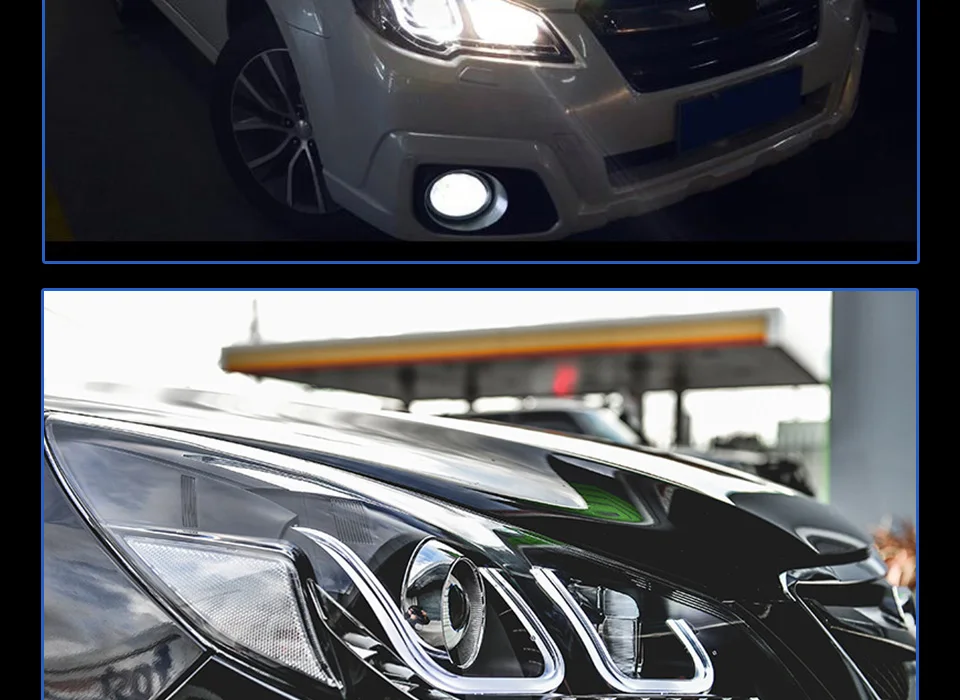 AKD автомобильный Стайлинг Для Sabaru Outback фары 2010- светодиодный фонарь светодиодный DRL Bi Xenon объектив Высокий Низкий луч парковка