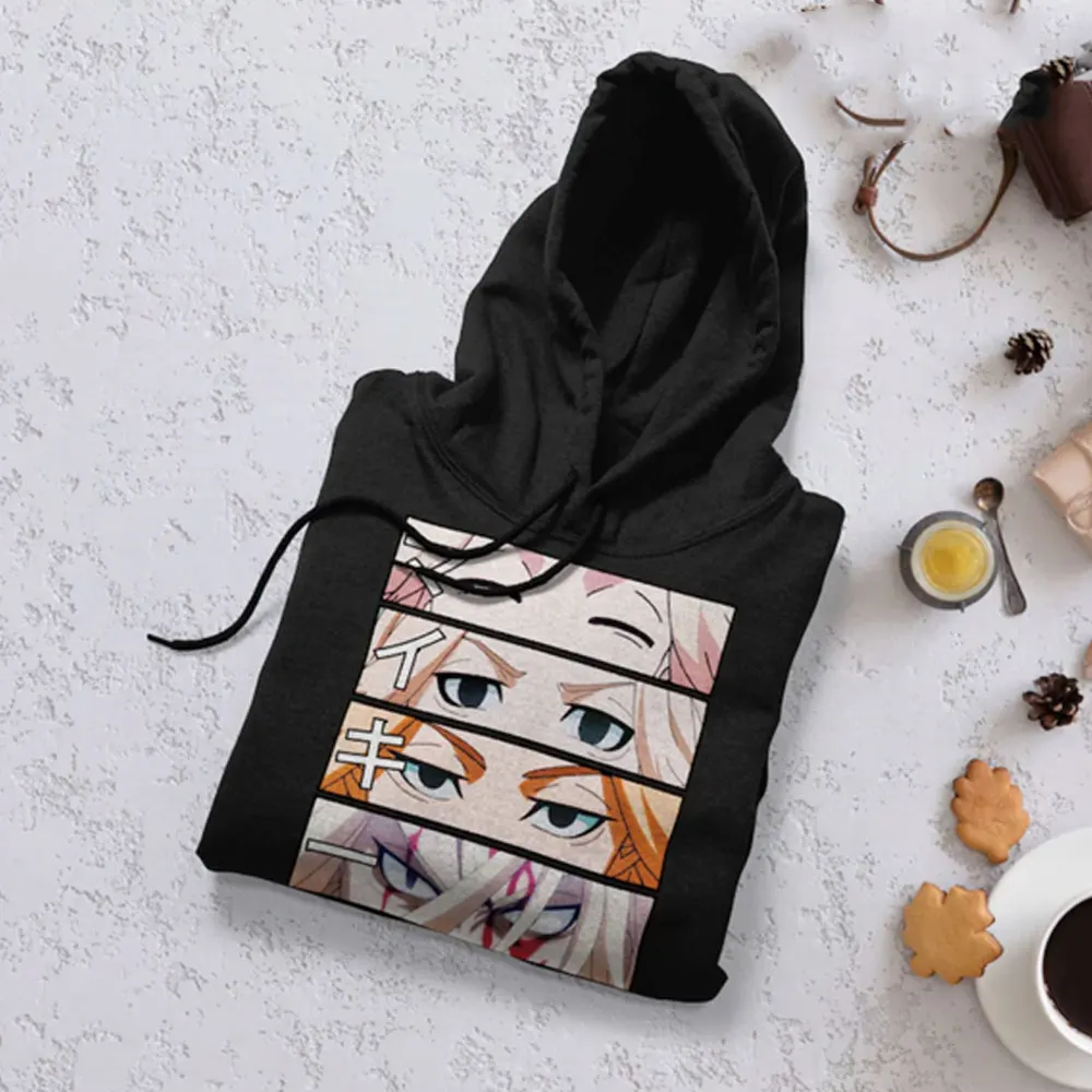 

Anime Tokyo Revengers Mikey Manjiro Sano Tokyo Manji Draken Eyes Print Hoodie Autumn Winter Fleece Keep Warm Unisex Sweatshirt