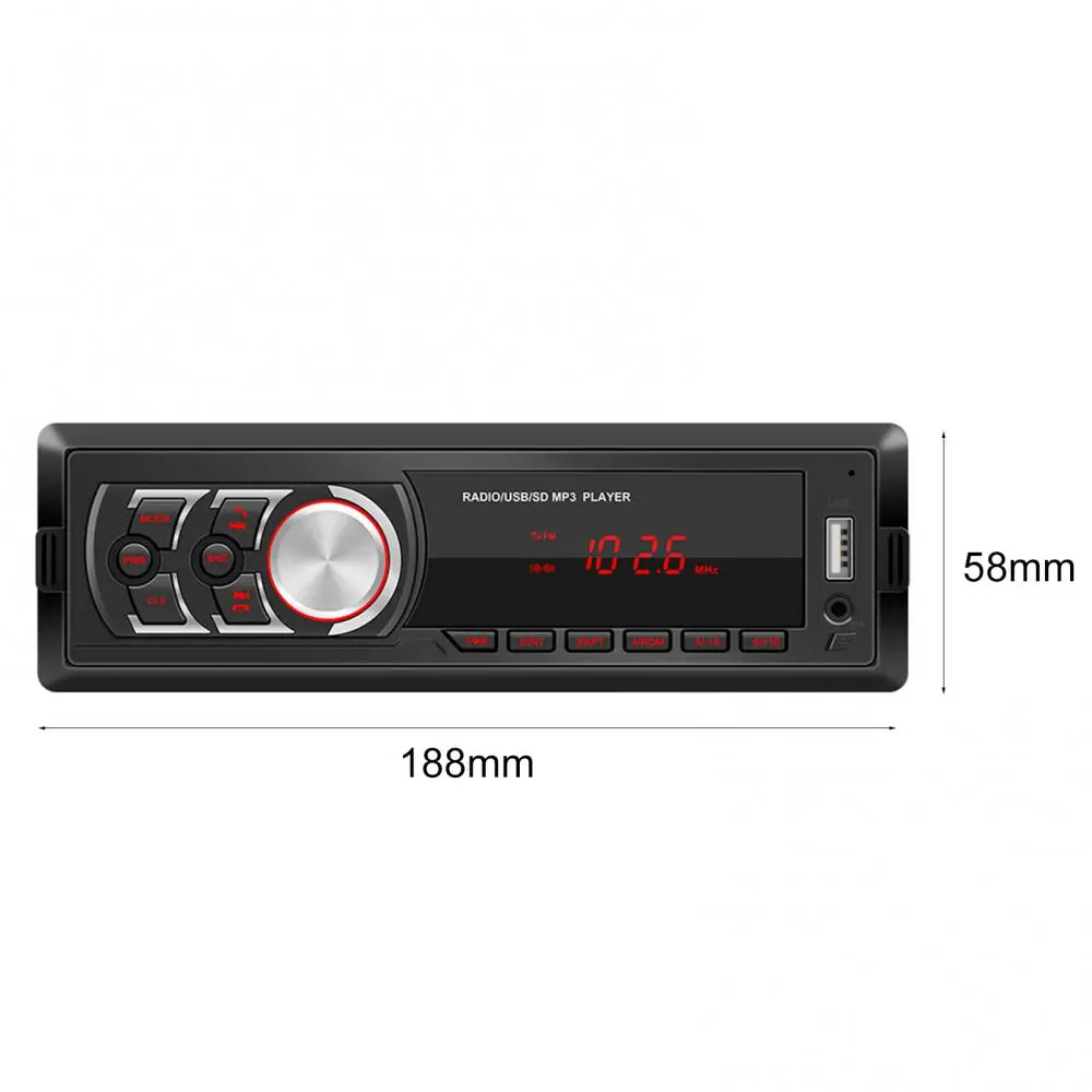 

1781E Detachable Single Din Car Radio MP3 Player Reliable Auto Bluetooth Wireless FM Radio Music Player for 12V Vehicles