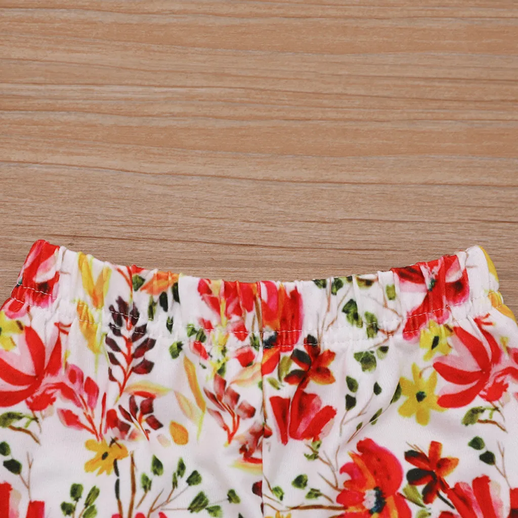 Комплект из футболки и брюк с цветочным принтом | Мать ребенок