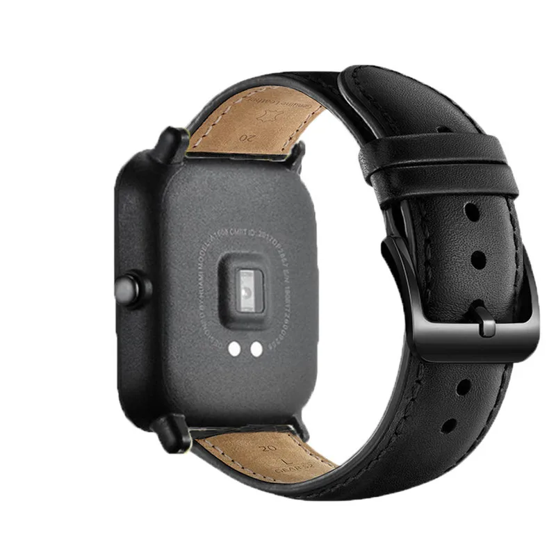 Ремешок из натуральной кожи для часов Xiaomi Huami Amazfit Bip U pro S Lite мягкий спортивный
