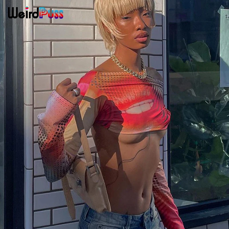 Женский топ с длинным рукавом и открытой спиной в хипстерском стиле | Женская