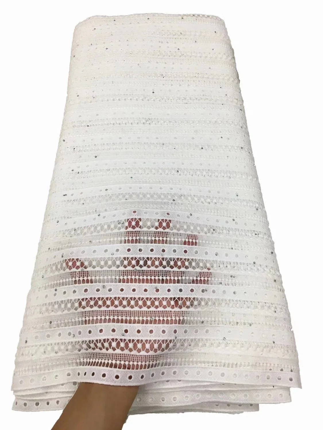 Новейший дизайн чистый белый Африканский шнур кружевная ткань 2020 высокое