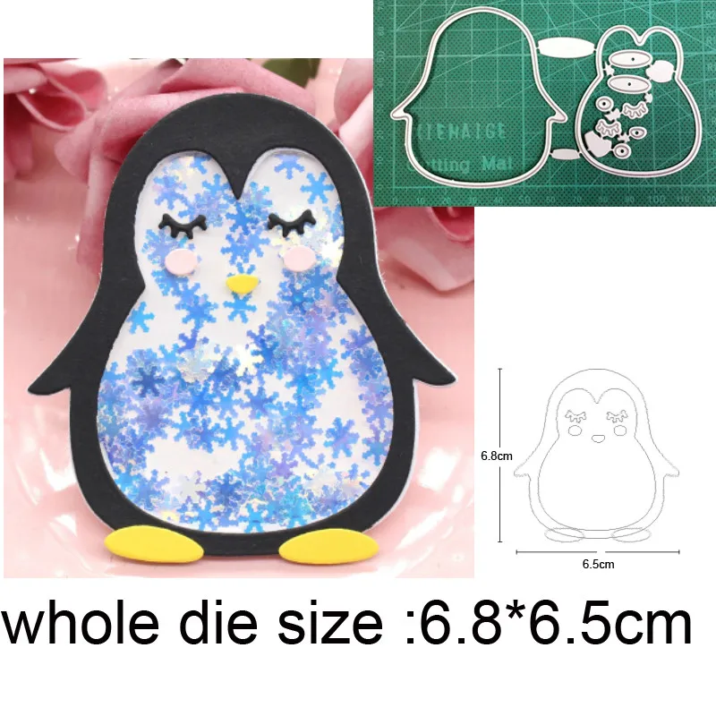 

Craft dies metal cutting dies cut die mold Christmas penguin Scrapbooking dies paper craft knife mould blade punch stencils dies