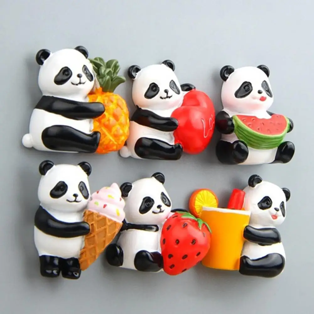 

Magnet Refrigerator Sticker Soft Plush Panda Fridge Festival Gifts Tourism Souvenir