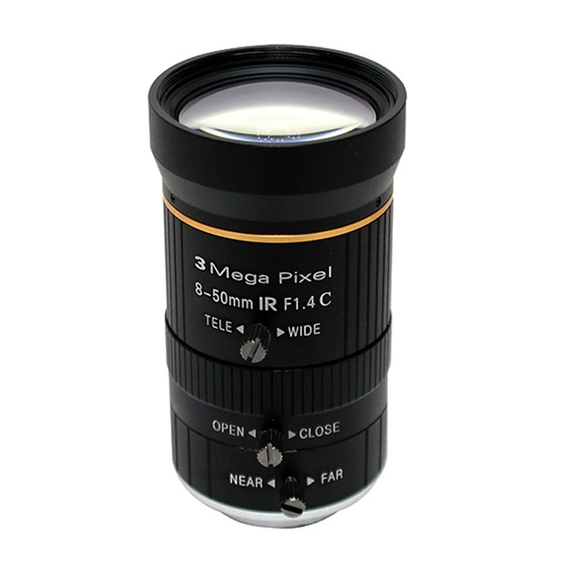 

Ручной объектив с радужной оболочкой 8-50 мм 3MP 1/2 C, аксессуары для промышленных объективов камер