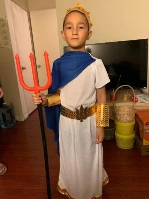 Детский костюм для косплея Poseidon рождественское нарядное платье вечеринки