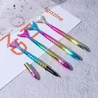 1 шт. креативные цветные гелевые ручки в форме русалки с сыпучим песком градиентные цветные нейтральные ручки офисные и школьные канцелярские принадлежности