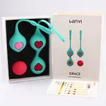 Женский тренажер для гантелей с шариком pudendal: частная часть сокращается и Прямая