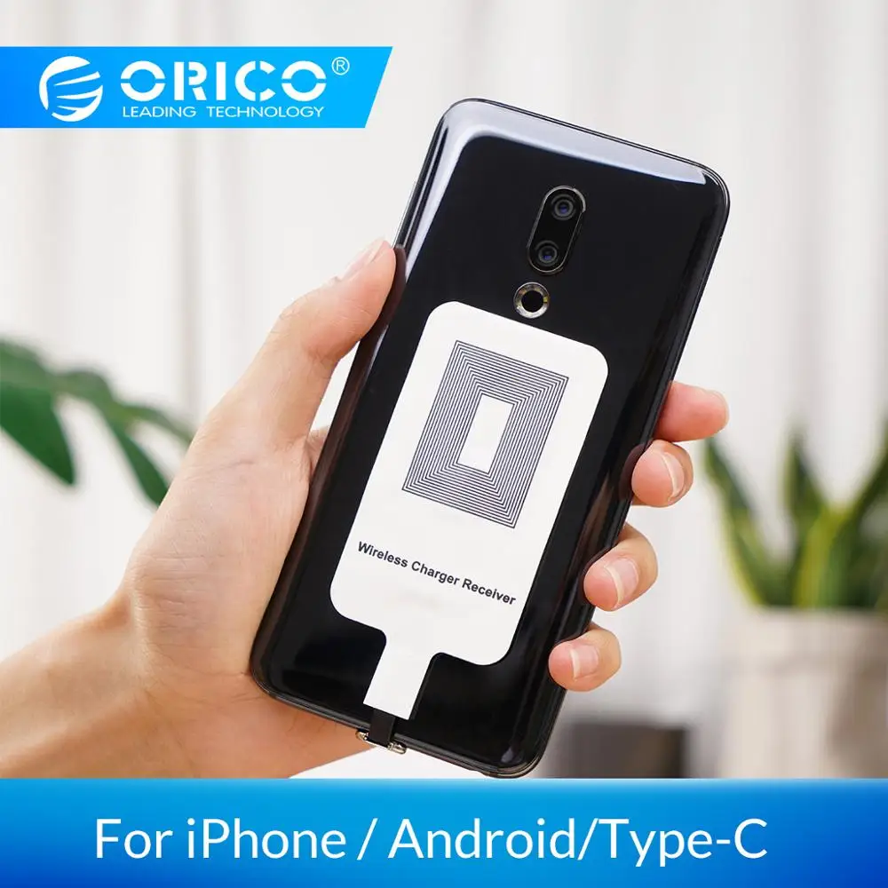 ORICO QI Беспроводное зарядное устройство приемник для iPhone беспроводной зарядный приемник для телефона Micro usb type-c