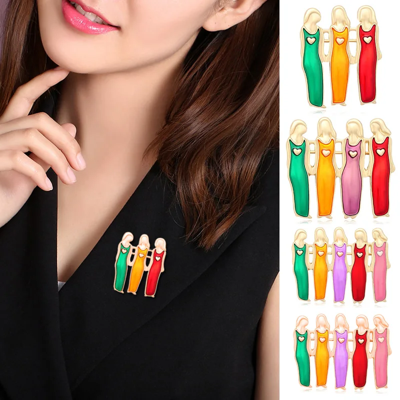 Брошь-булавка для сестер лучшие друзья ручной работы Рождественский подарок