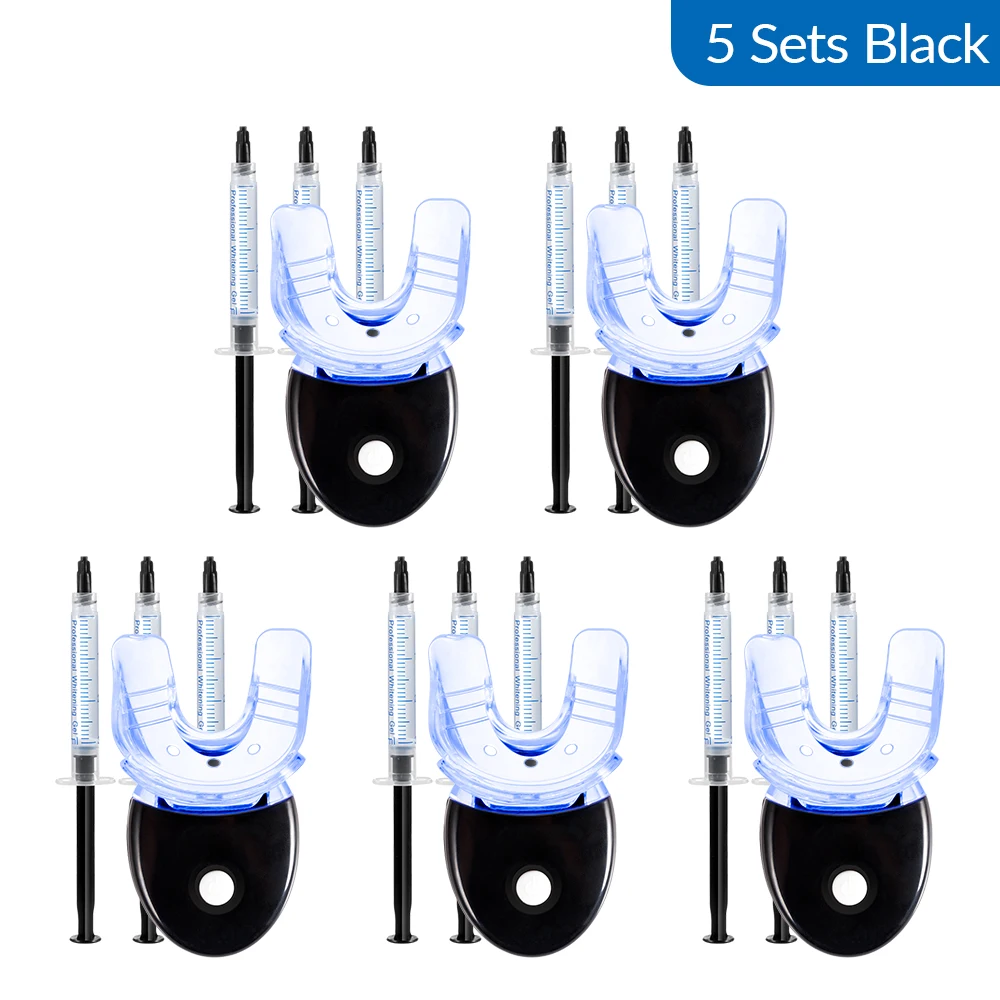 5 компл./Лот набор для отбеливания зубов 35% пероксид отбеливание светодиодный