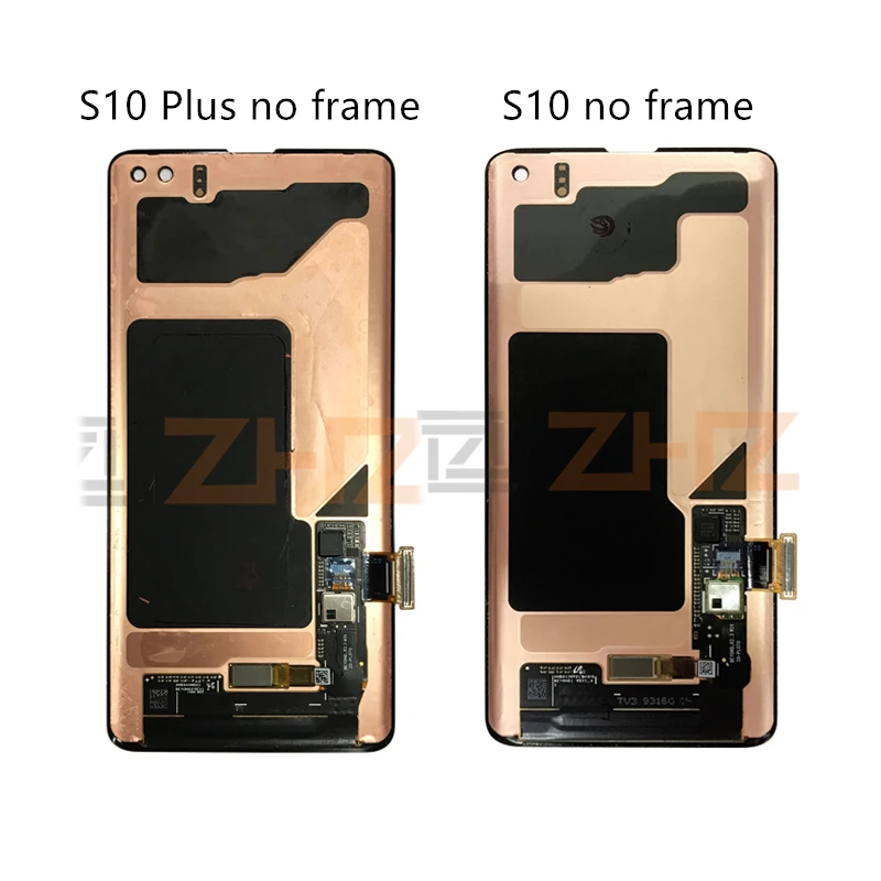 Для samsung Galaxy S10 lcd G973 S10 Plus G975 кодирующий преобразователь сенсорного экрана в сборе с рамкой s10