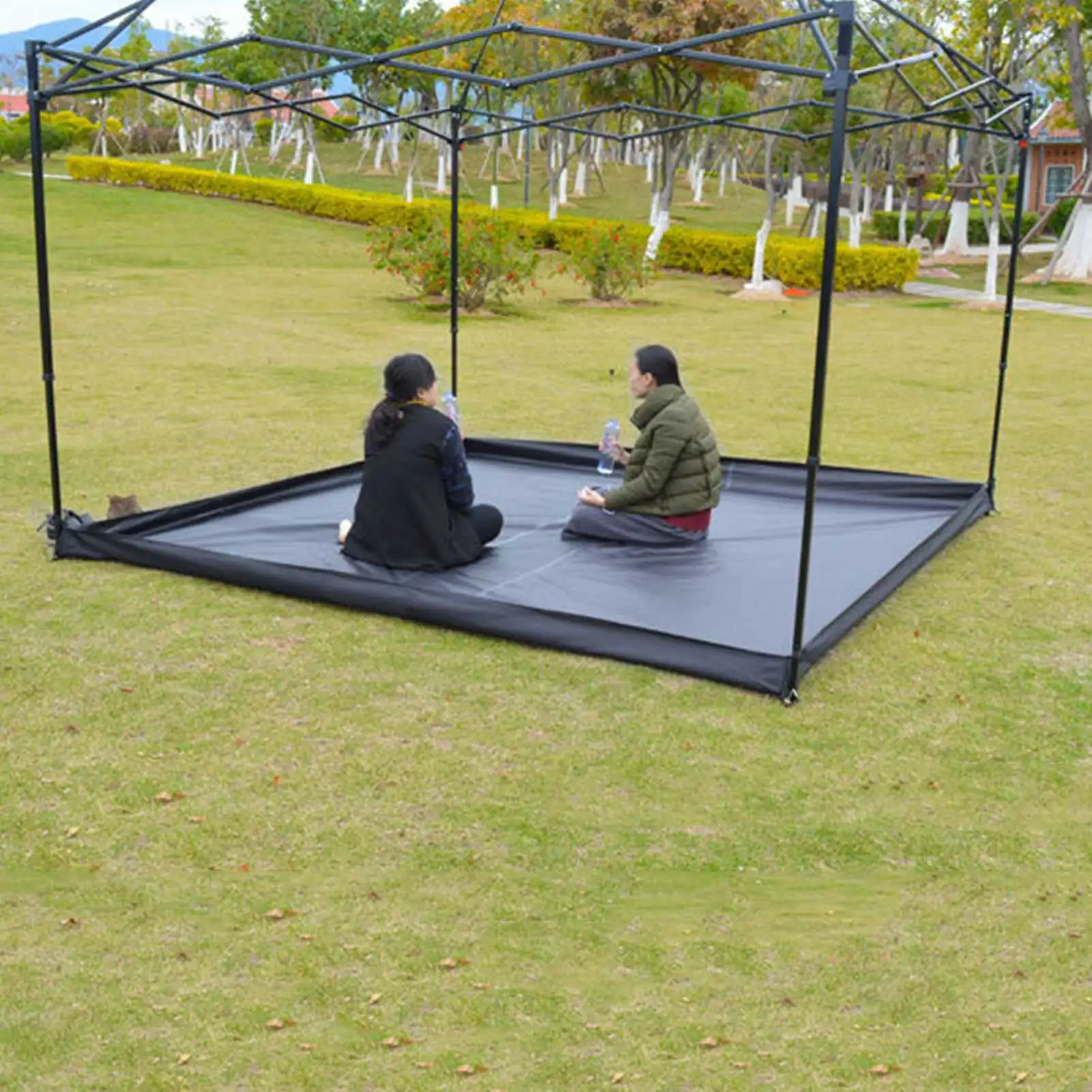 저렴한 3x3M 옥외 야영 방수 옥스포드 매트 내마 모성 텐트 패드 습기 방지 야영 방수포 지상 장 피크닉 매트 현재