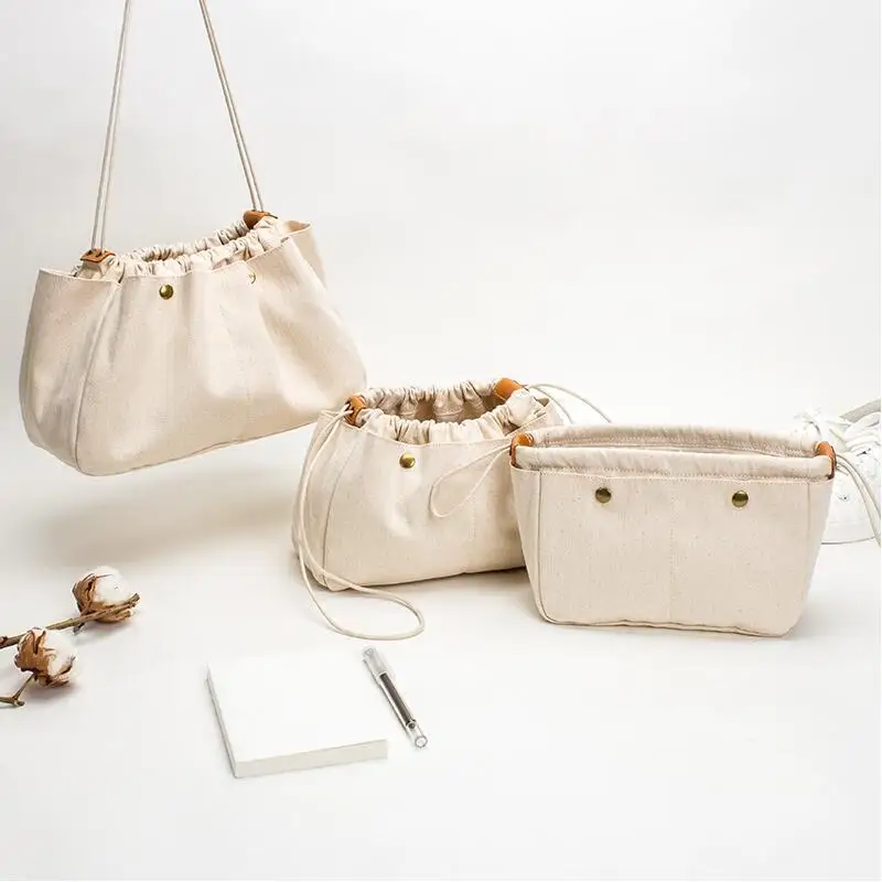 

Soft Canvas Handbag Organizers Purse Liner Bag, Sturdy Purse Insert Organizer Bag, 3 Sizes