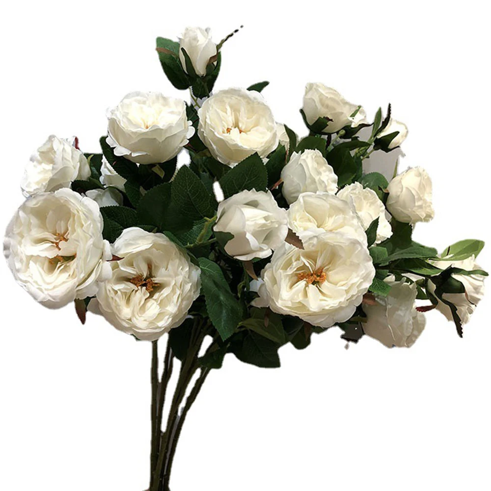 

Artificial Flowers Vases For Home Decor Silk Roses Peony Mariage Bridal Bouquet Fake Plants Christmas Wedding Decorative Wreath