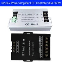dc5v 24v power amplifier led lights with colorful controller 12v30a signal amplifier aluminumblack repeater 360w