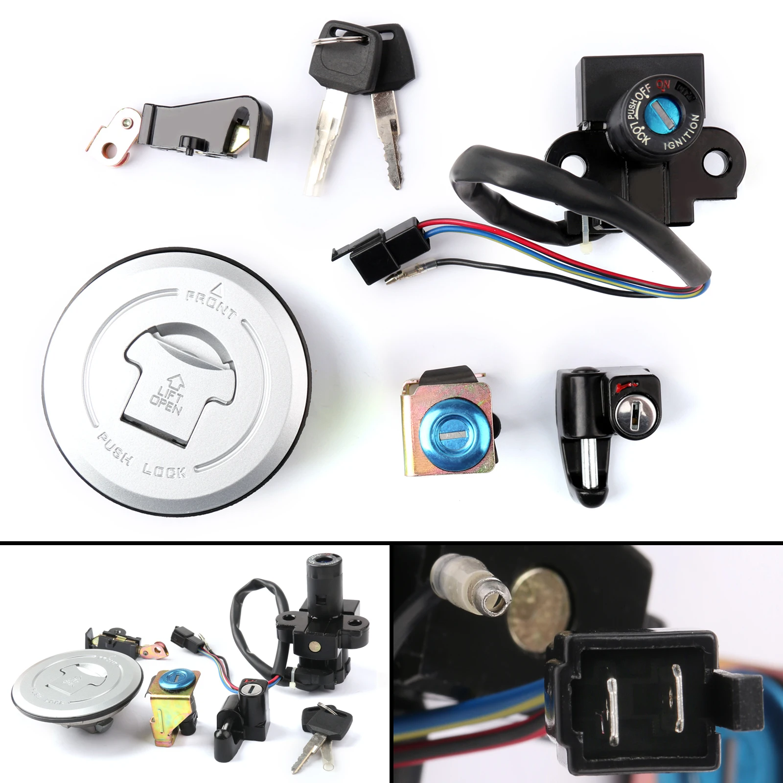 

Artudatech Ignition Switch Lock Fuel Gas Cap Key Set For Honda XRV750 XRV 750 Africa Twin 1993-2000 35100-MY1-007