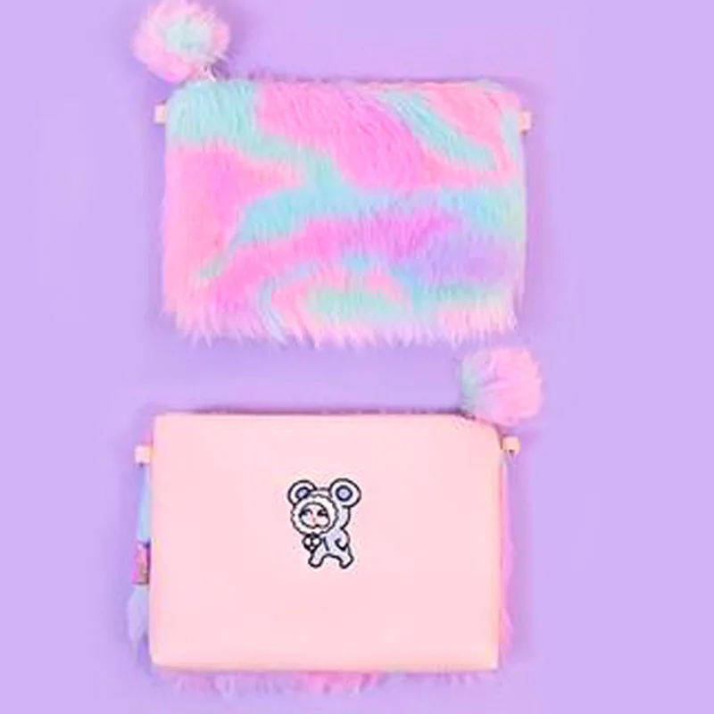 pink 1 шт., плюшевая сумка, дорожные сумки на плечо, крошечные сумочки через плечо, игрушки для детей, студенческих детей, мягкие куклы, подарок на день рождения, сумка для девочек - Цвет: pink