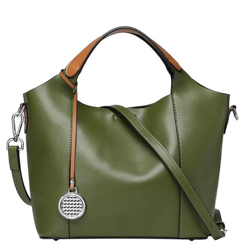 Женская сумка через плечо из воловьей кожи 2020 большие женские кожаные сумки