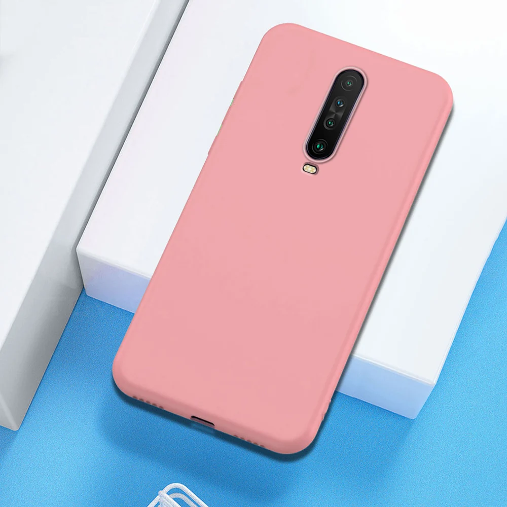 Для Red mi K30 5G чехол силиконовый мягкий чехол с покрытием для Xiaomi mi 9T A2 A3 Lite 8 9 SE Pocophone F1 Red mi Note 8 7 K20 Pro 7A 8A чехол - Цвет: Розовый