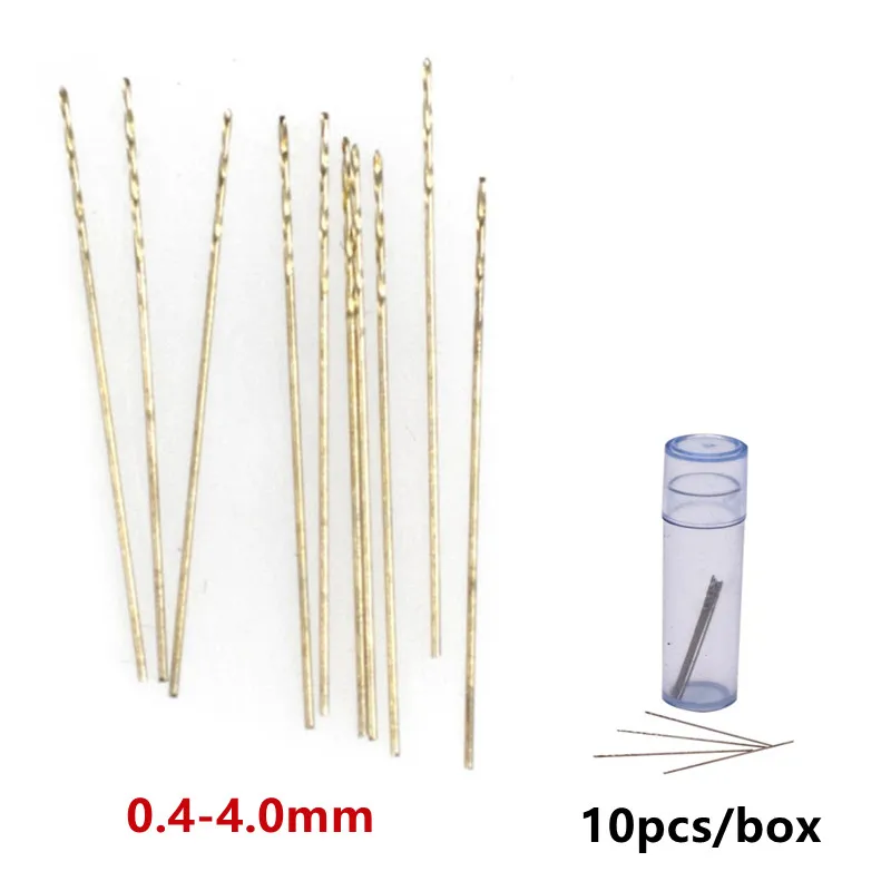 

10pcs/box 0.4-4.0mm HSS High-Speed Steel Small Drill Bit High-Speed Steel Hemp Flower Drill Straight Shank Drill Bit HSS Twist