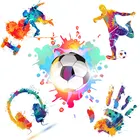 Термонаклейки для одежды с изображением спортивного футбола, Чемпионат мира по футболу, цветные термонаклейки, термонаклейки моющаяся футболка с переводными картинками