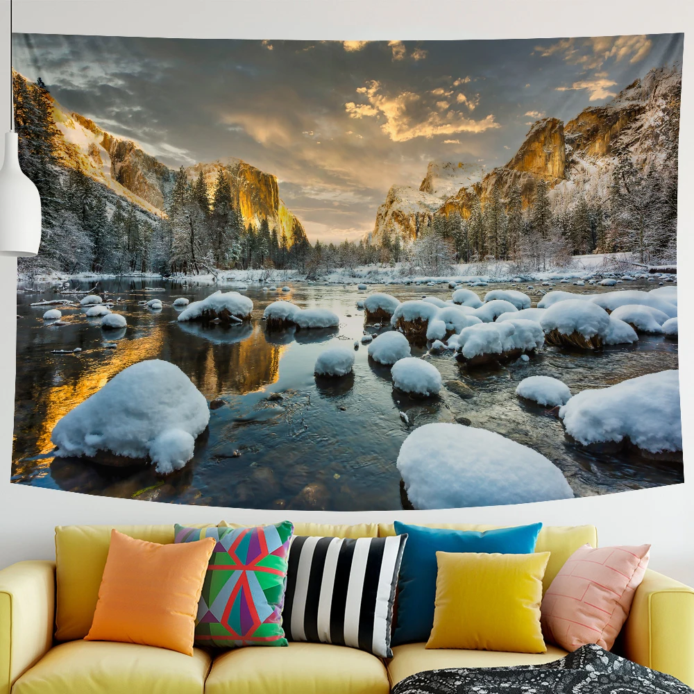 Морской пейзаж домашнее художественное украшение психоделический гобелен со