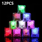 12 шт. в упаковке, Цвет Фул Flash Ламповые ленты для Светодиодный светящийся светильник, свадьбы, праздника, декор вечерние неоновые кубики льда медленное мигание Цвет изменение светильник s