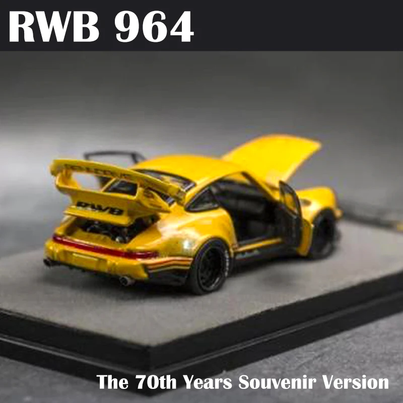 

PGM 1/64 Porsche RWB 964 Model Car Diecast Alloy Collection Metal Display Vehicle