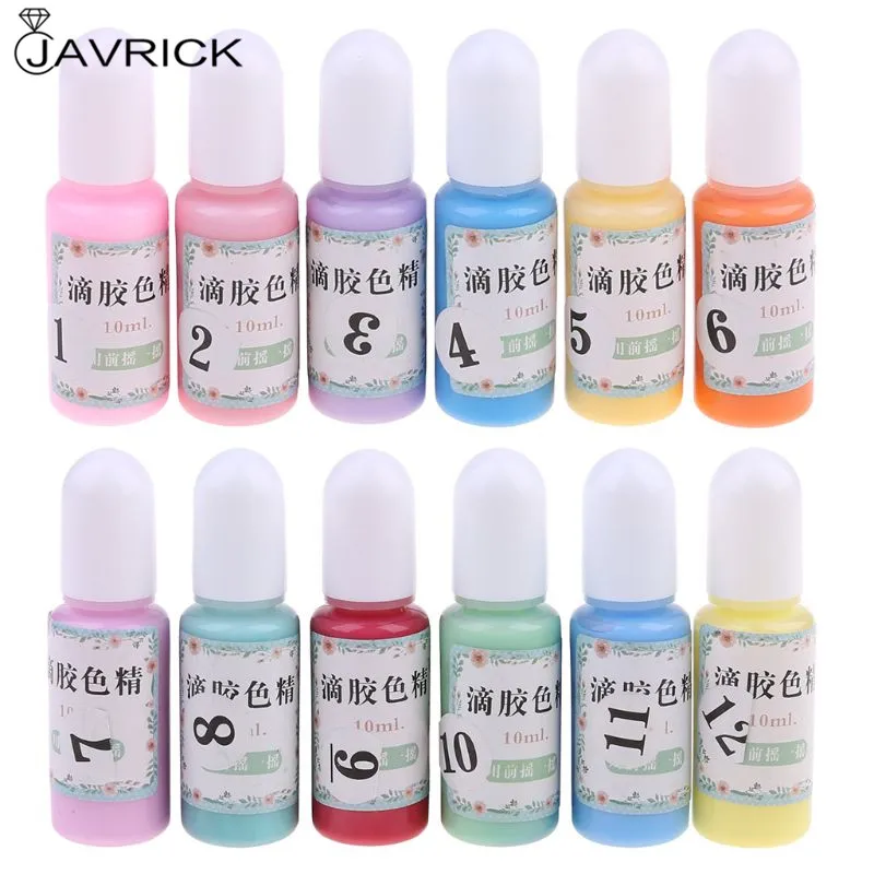 

12 бутылок жидкий Макарон конфетный Цвет Смола Пигмент Краска Смола эпоксидные украшения DIY