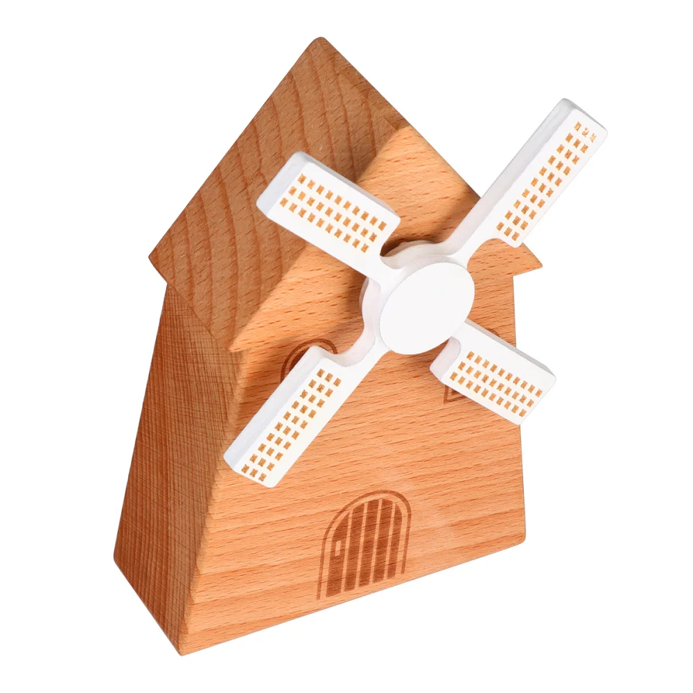 Деревянная музыкальная шкатулка в форме ветряной мельницы для дома рабочего