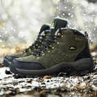 Мужские и женские теплые меховые походные ботинки большого размера износостойкие удобные спортивные кроссовки Нескользящая обувь для скалолазания Уличная обувь ботинки