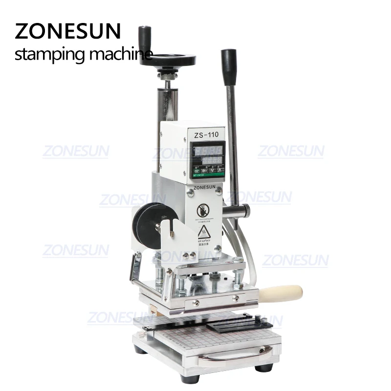 ZONESUN ZS110 slideable workbench цифровая машина для горячего тиснения фольгой кожа тиснение
