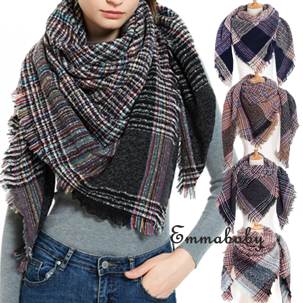 

New Hot Fahion Women Ladies Casual Striped Print Pashmina Soft Cotton Silk Wrap Shawl Scarf Long Voile Stole Scarves