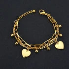 Женский браслет с подвеской инициальное сердце ожерелье из титановой стали романтическое ювелирное изделие подарок