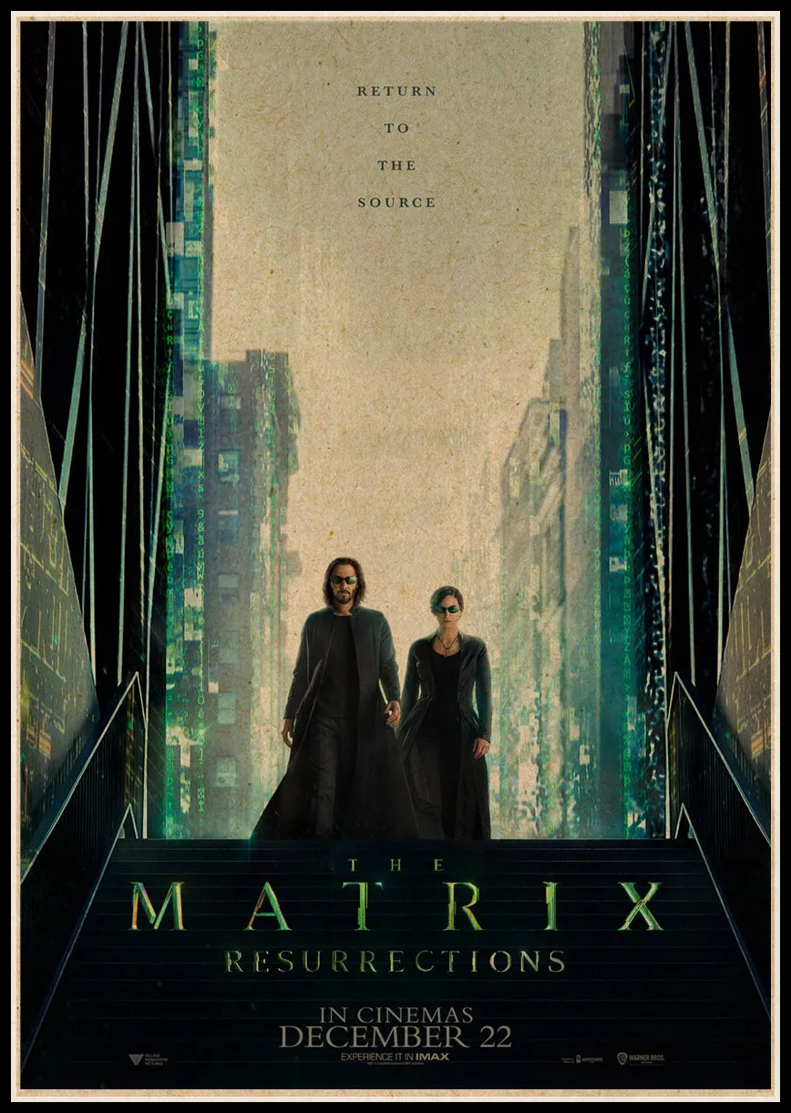 Ретро-постер The Matrix наклейка на стену для дома гостиной | Дом и сад